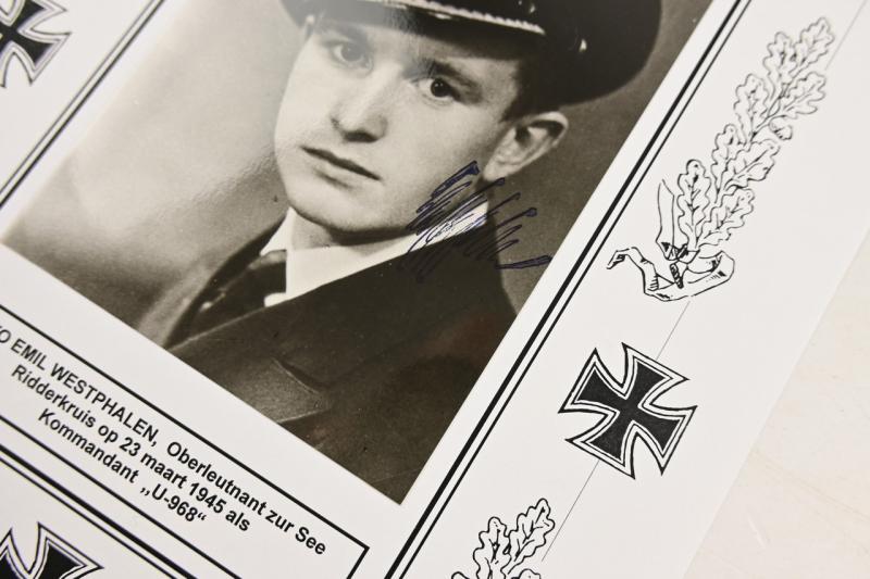 Signature of Kriegsmarine KC Recipient 'Otto Westphalen'