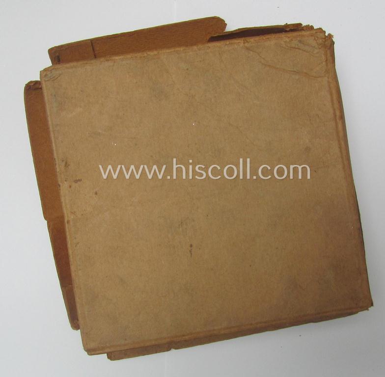 Attractive - and actually unusually seen! - smaller-sized, silver-toned (ie. chromed metal-based) patriotic belt-buckle (ie. 'N.S.D.A.P.'-supportive-piece) being a 'virtually mint- ie. unissued' example that shows some (minimal) rust-staining