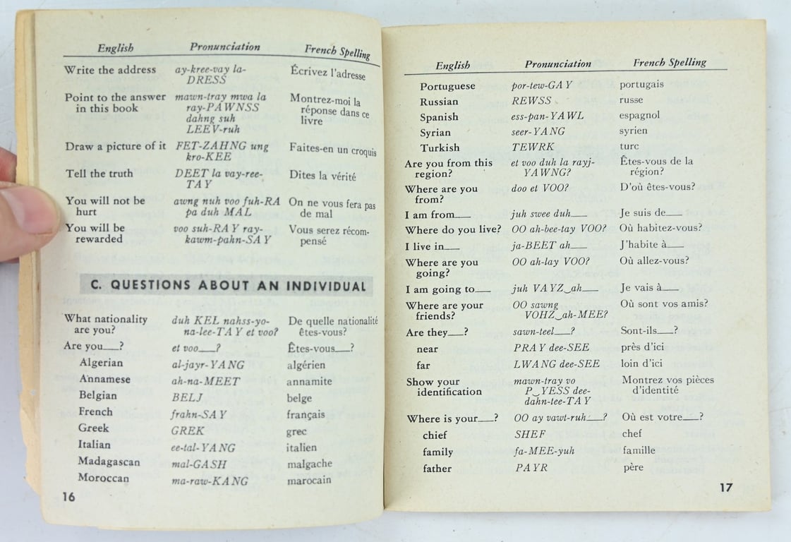 US WW2 French Phase Book 1943