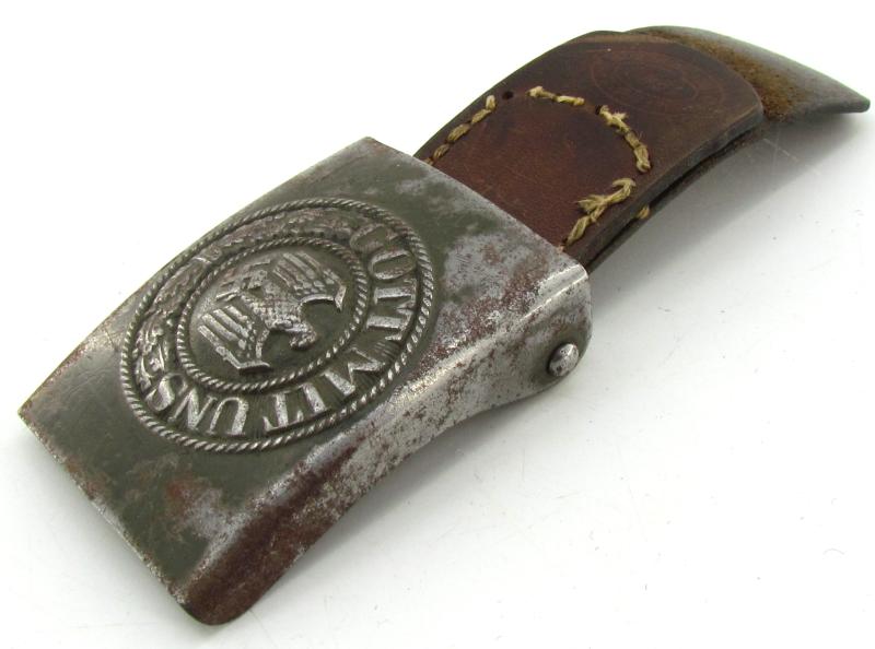 Wehrmacht ( Heer ) Tabbed steel Heer belt buckle RS&S 1940