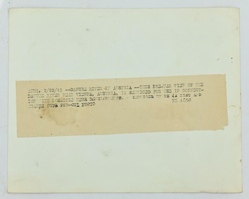 US WW2 Press Photo 'Danube River'