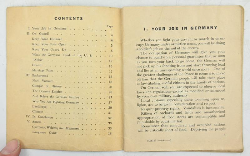 US WW2 Pocketguide to Germany