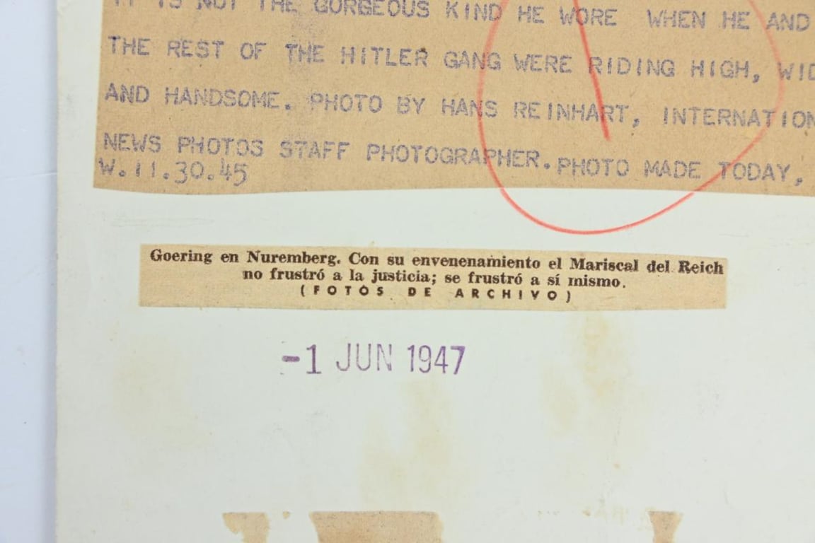 Allied Nuremberg War Trails Picture Hermann Göring