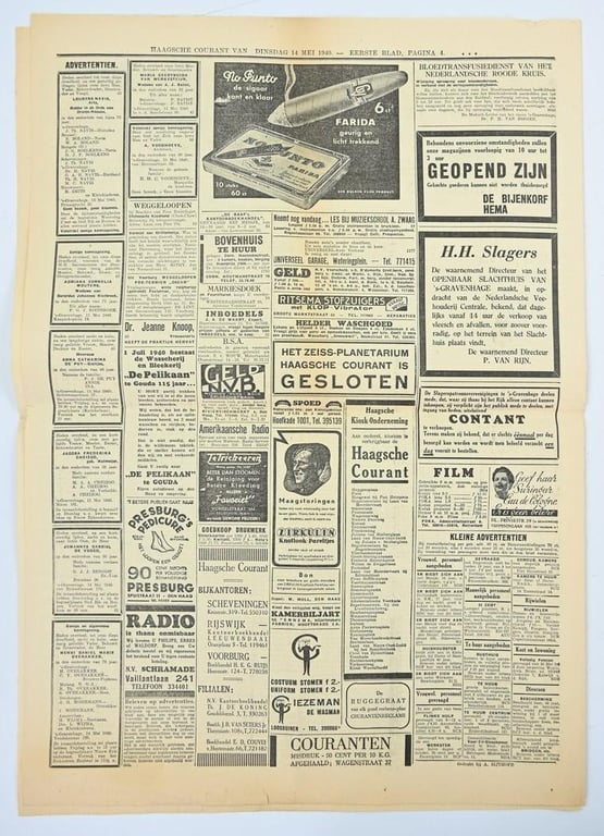 Dutch WW2 Newspaper 14 May 1940