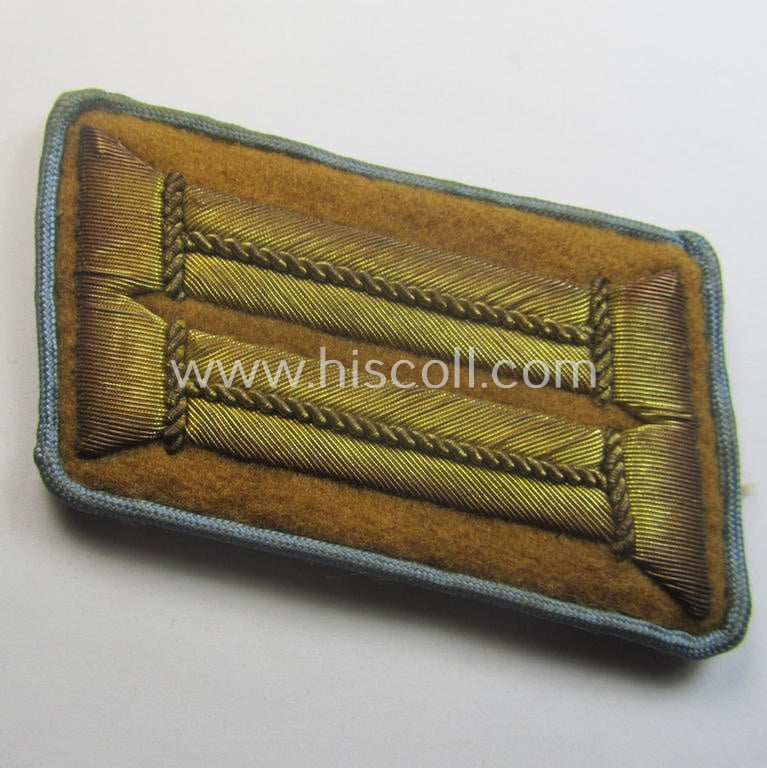 Attractive - early- ie. pre-war-period- and fully matching! - pair of N.S.D.A.P.-type collar-patches (ie. 'Kragenspiegel für pol. Leiter') as was intended for usage by an: 'N.S.D.A.P.-Kreis-Ortsgruppenleiter'