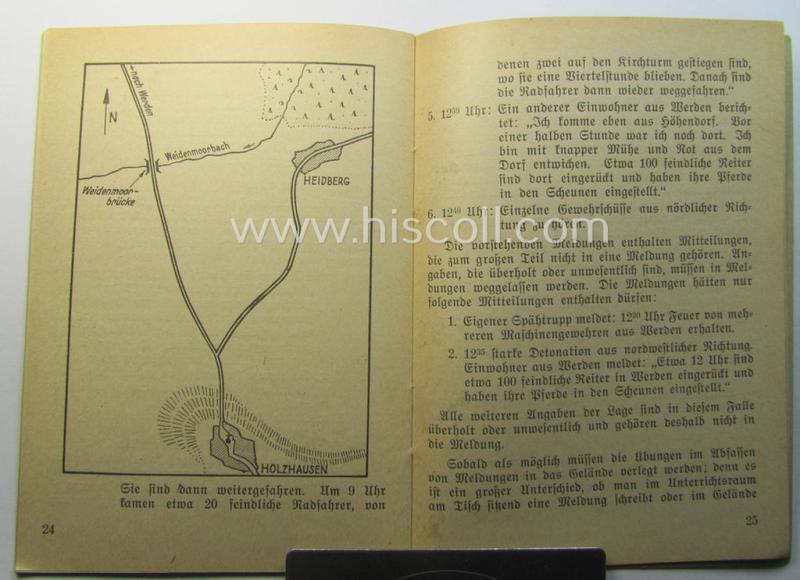 WH-related instruction-booklet entitled: 'Das Abfassen von Meldungen'