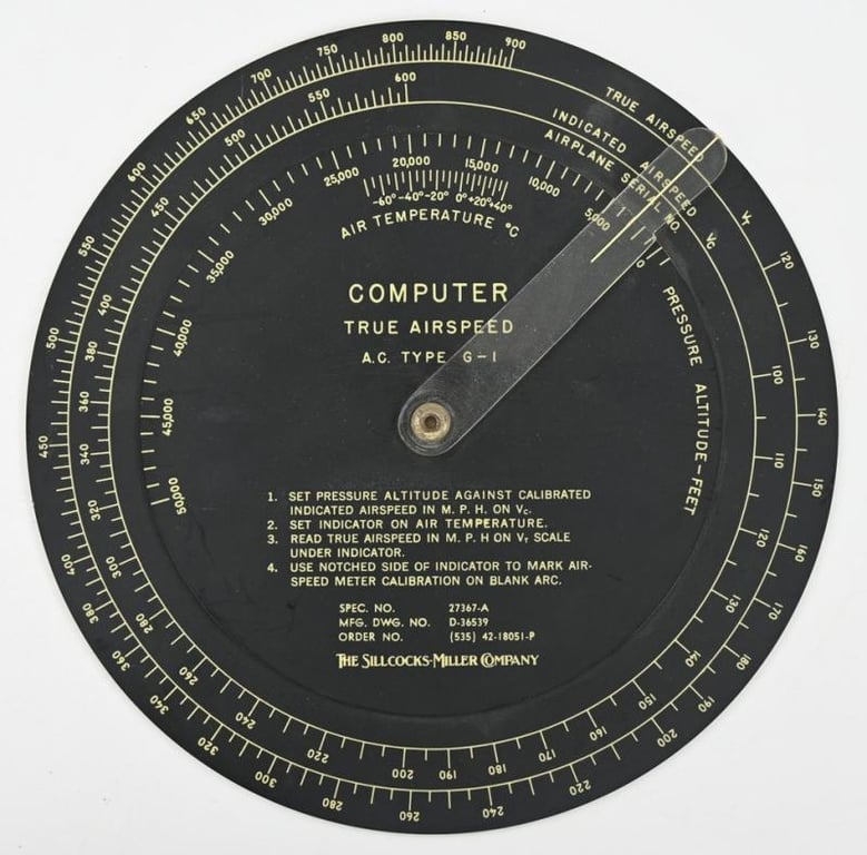 USAAF WW2 Airspeed Computer AC Type G-1