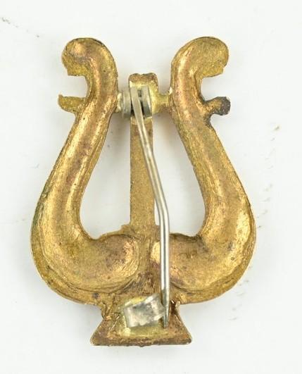 US WW1 Period 1st Infantry Regiment Music Band Collar Insignia