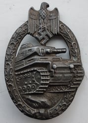 Original Panzer Assault Badge Bronze by Rudolf Karneth...