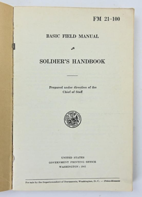 US WW2 Soldier's Handbook FM 21-100