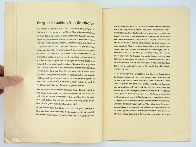 German NSDAP Booklet 'NS-ordensburg Sonthofen'