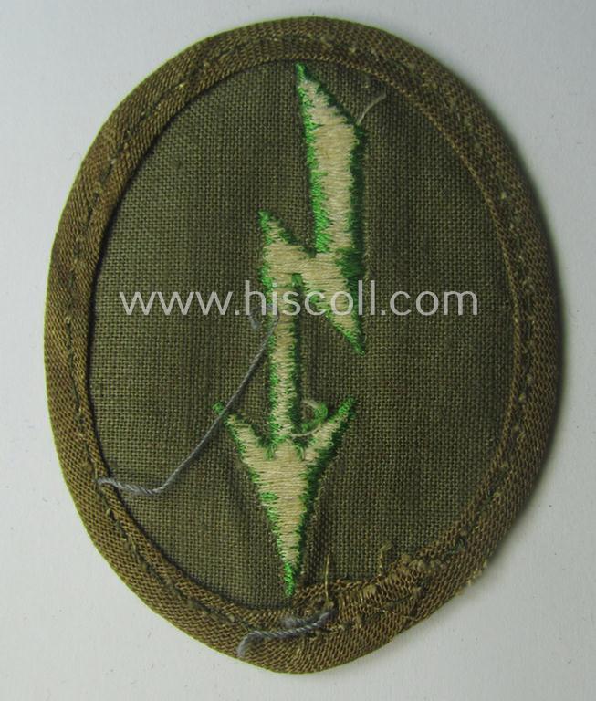 WH (Heeres) 'tropical-styled', trade- and/or special-career insignia (or: 'Signal Blitz') as was intended for a soldier who served within the: 'Panzer-Grenadier-Trpn.'