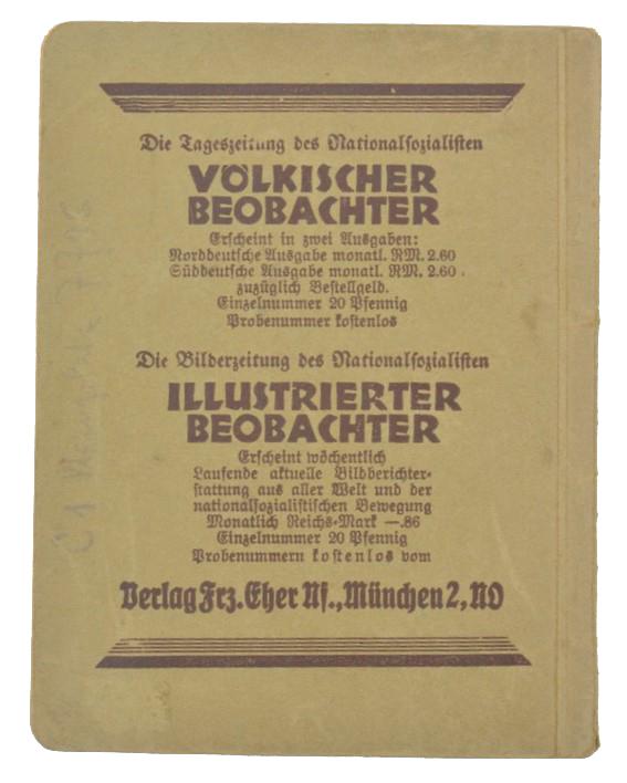 German NSDAP Songbook 1934