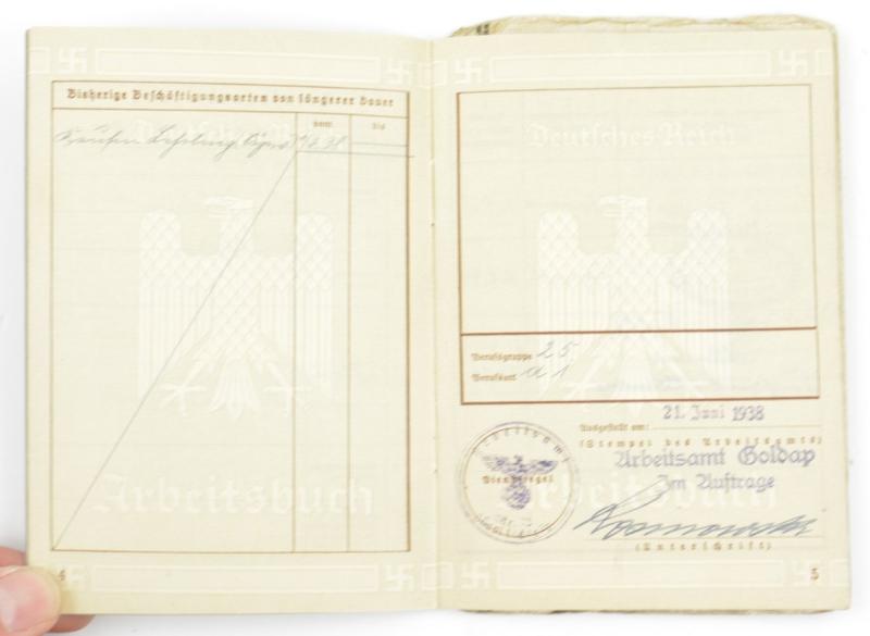 German Third Reich Workers Pass