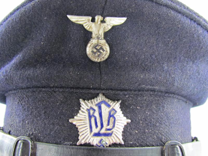 RLB ( Reichsluftschutzbund )Block Warden's Visor Cap