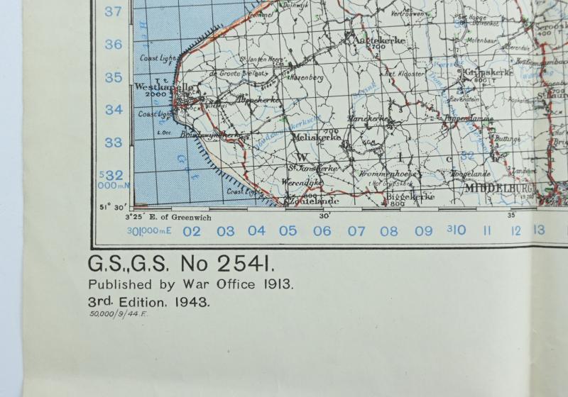 US WW2 Mapcard 'Middelburg' Holland