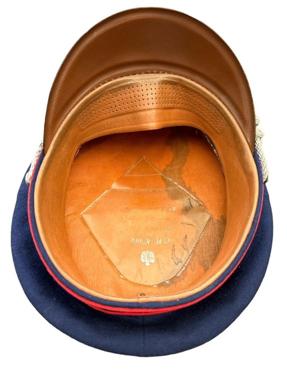 German Fire Police ( Feuerlösch Polizei ) Officer Visor Cap