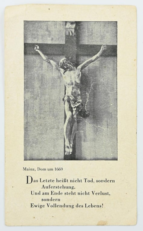 German Luftwaffe Deathcard and picture of  'Philipp Knussmann'