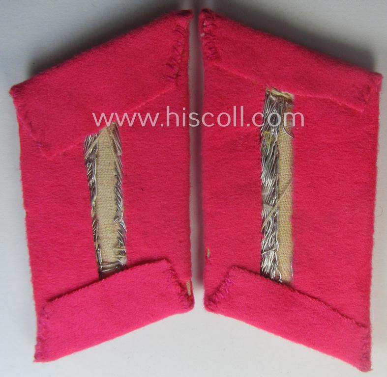 Pair of WH (Heeres) officers'-type, so-called: 'Waffenrock'- (ie. dress-) collar-tabs (ie. 'Kragenspiegel'): 'Offizier eines Pz. o. Pz-Jäger-Abts. o. Rgts.'