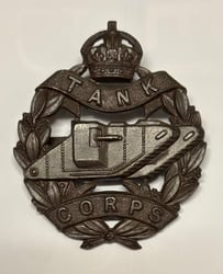 Original Officers Tank Corps Cap Badge