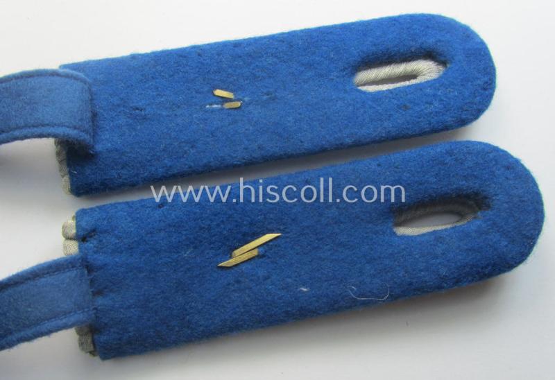 Later-war-period- and fully matching! - pair of neatly 'cyphered', WH (Heeres) officers-type shoulderboards as was intended for a: 'Leutnant des TSD o. Truppensonderdienst'