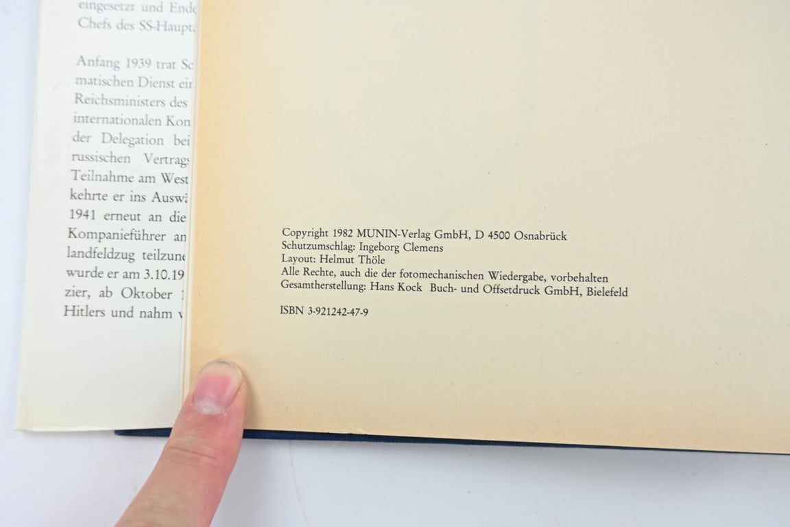German Book ''Die Junkerschulen' with Signature of Author Richard Schulze-Kossens