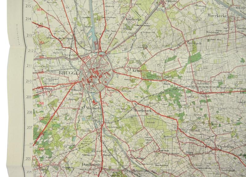 German Roadmap 'Sluis' Holland 1941