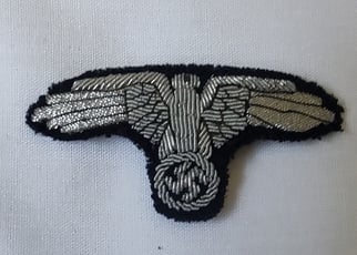Reproduction Waffen-SS Officer bullion cap eagle