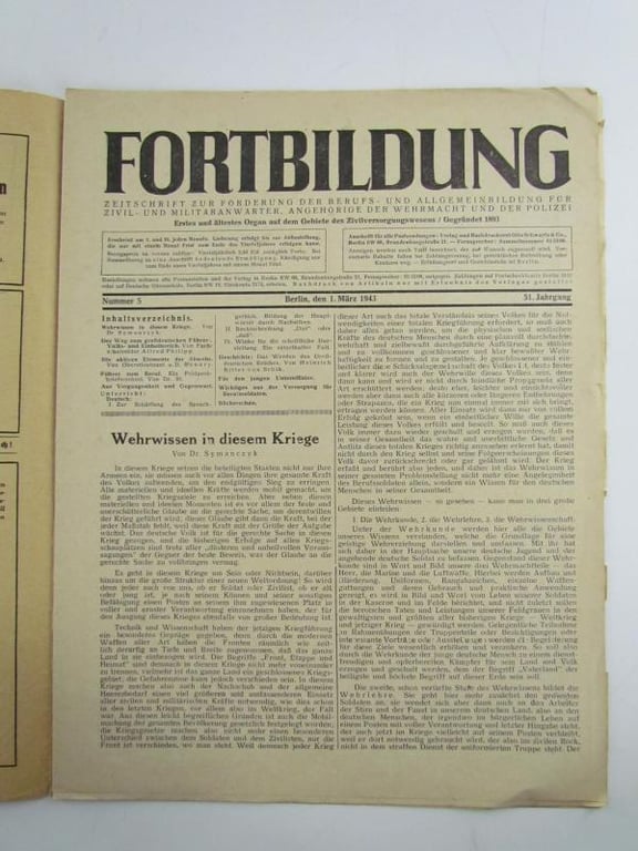 Fortbildung Magazine Nr 5 01-March 1943