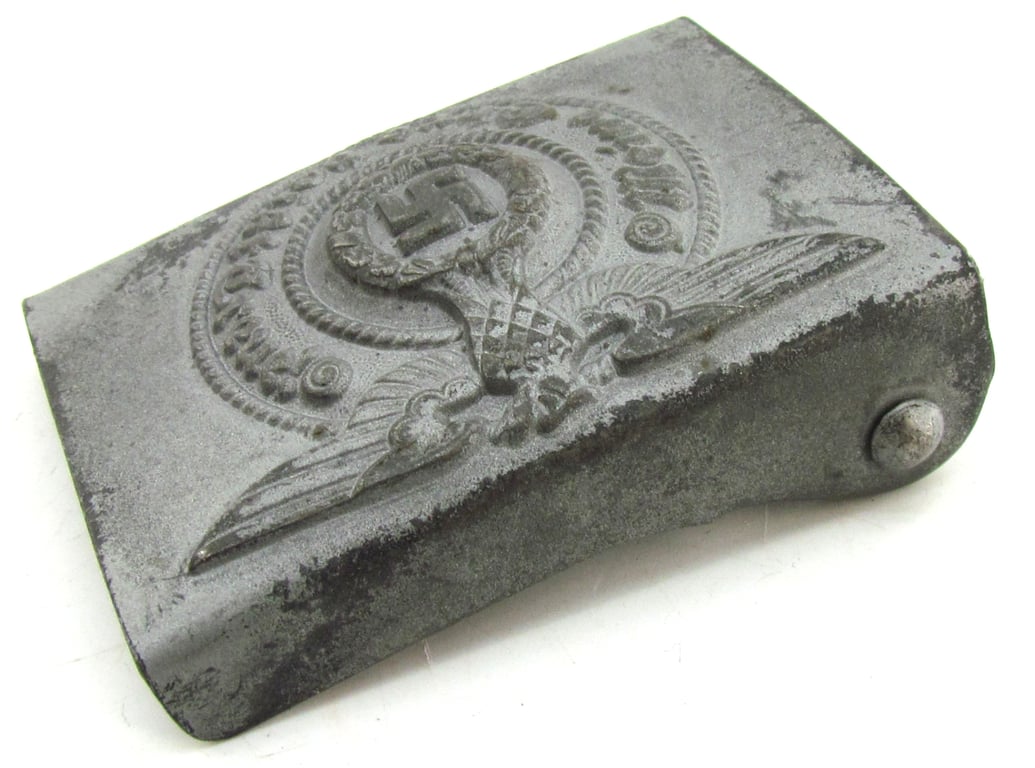 Waffen-SS Steel Belt Buckle – RZM 155/43 SS