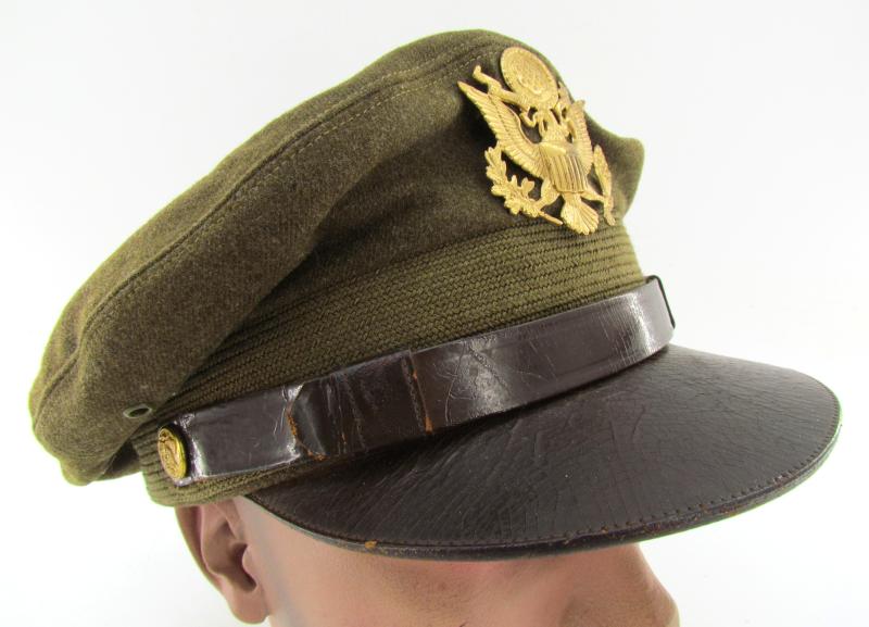 US WWII Army Air Force Officer's Crusher Visor Cap