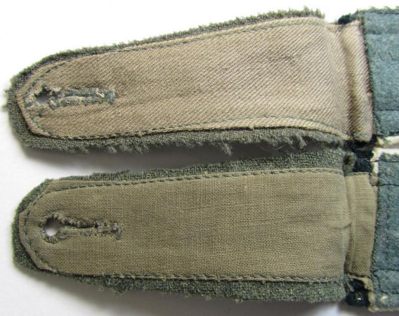 Attractive - and/or fully matching! - pair of early- (ie. pre-)war-period (ie. 'M36'- ie. 'M40'-pattern-) WH (Heeres) NCO-type shoulderstraps as was intended for a: 'Unteroffizier der Infanterie-Truppen'