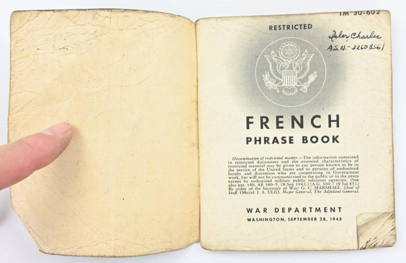 US WW2 French Phase Book 1943