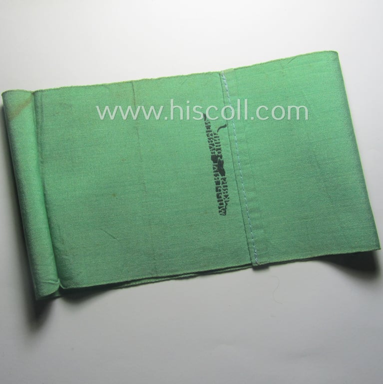 Rarely seen, DRP- (ie. 'Deutsche Reichspost'-) related armband entitled: 'Deutsche Reichspost' being of the 'entirely-woven'-type onto (typical) 'silk-like' cloth in a technique similar to the 'BeVo'-weave pattern