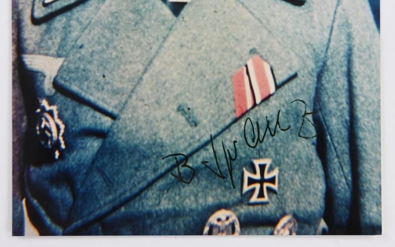 Signature of Wehrmacht Heer KC Recipient 'Bobo Spranz'