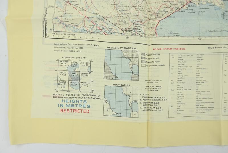British RAF Escape Map 'Baku'