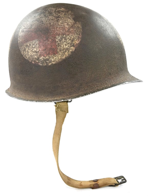 US WW2 M1 Fixed Bale 4-Panel Medic Helmet