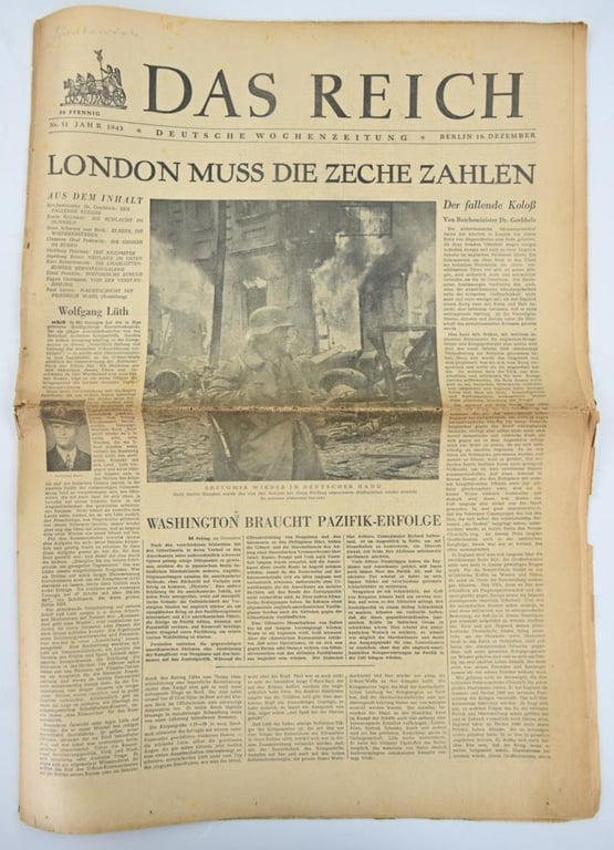 German Newspaper “Das Reich” December 1943