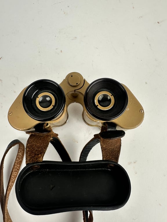 German WW2 Tan 6x30 Binoculars "cag"