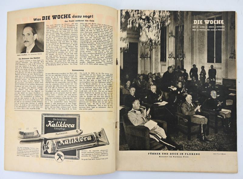German Third Reich Magazine 'Die Woche' 1940
