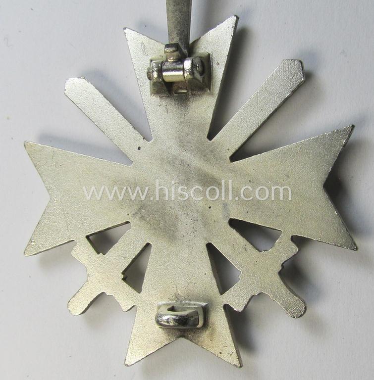 Superb, 'Kriegsverdienstkreuz 1. Klasse mit Schw.' being a maker- (ie. '65'-) marked (and/or 'Buntmetall'-based!) specimen by the maker: (ie. 'Hersteller') 'Klein u. Quenzer' that comes stored in its original, luxuriously-styled KvK-etui