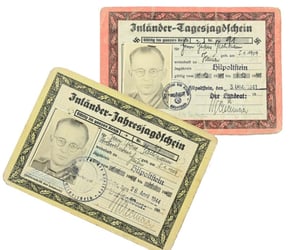 German Third Reich Hunting License Set