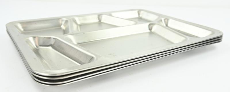 US WW2 Stainless Steel Messhall Plates 1942