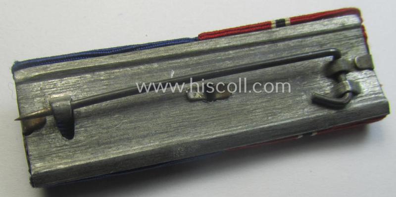 2-pieced, WWII-period ribbon-bar (ie. 'Feld- o. Bandspange') as was intended for the combination: 'Medaille Winterschlacht im Osten 1941-42' and a: 'WH-DA der 4. Kl.'