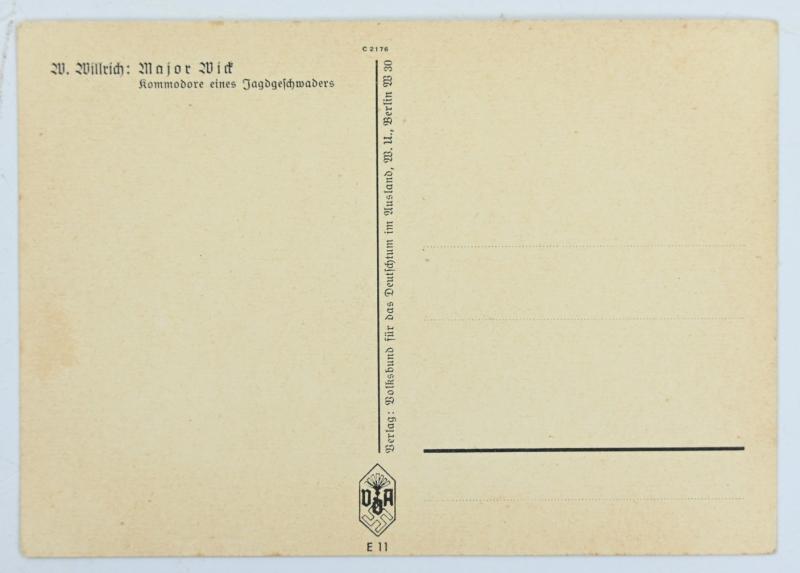 German "Willrich" Type postcard "Major Wid"
