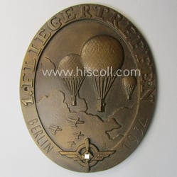 Superb, commemorative bronze-based, D.L.V.- (ie. 'Deutscher Luftsportsverband'-) related...