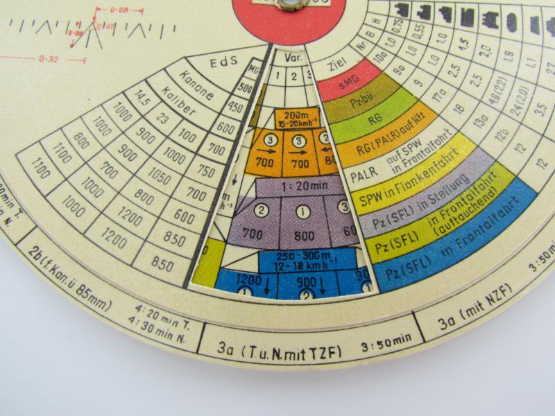 Wehrmacht Panzer shooting calculating disc...Rare!
