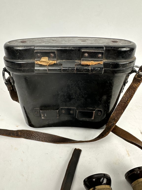 Original German 6x30 "CAG" Tan Binoculars with black Bakelite Case