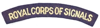 British WW2 Royal Corps of Signals Cloth Shoulder...