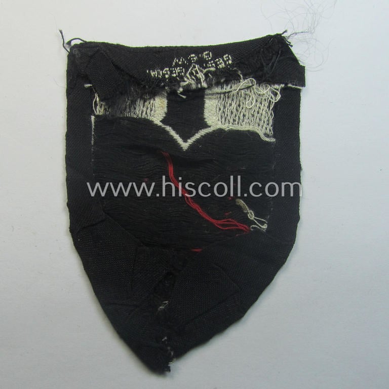 Truly used EM- (ie. NCO-) pattern, so-called: RAD (ie. 'Reichsarbeitsdienst') sleeve-badge (or: 'Dienststellenabzeichen') bearing the (to date unidentified!) specialist-designation: 'W 8'